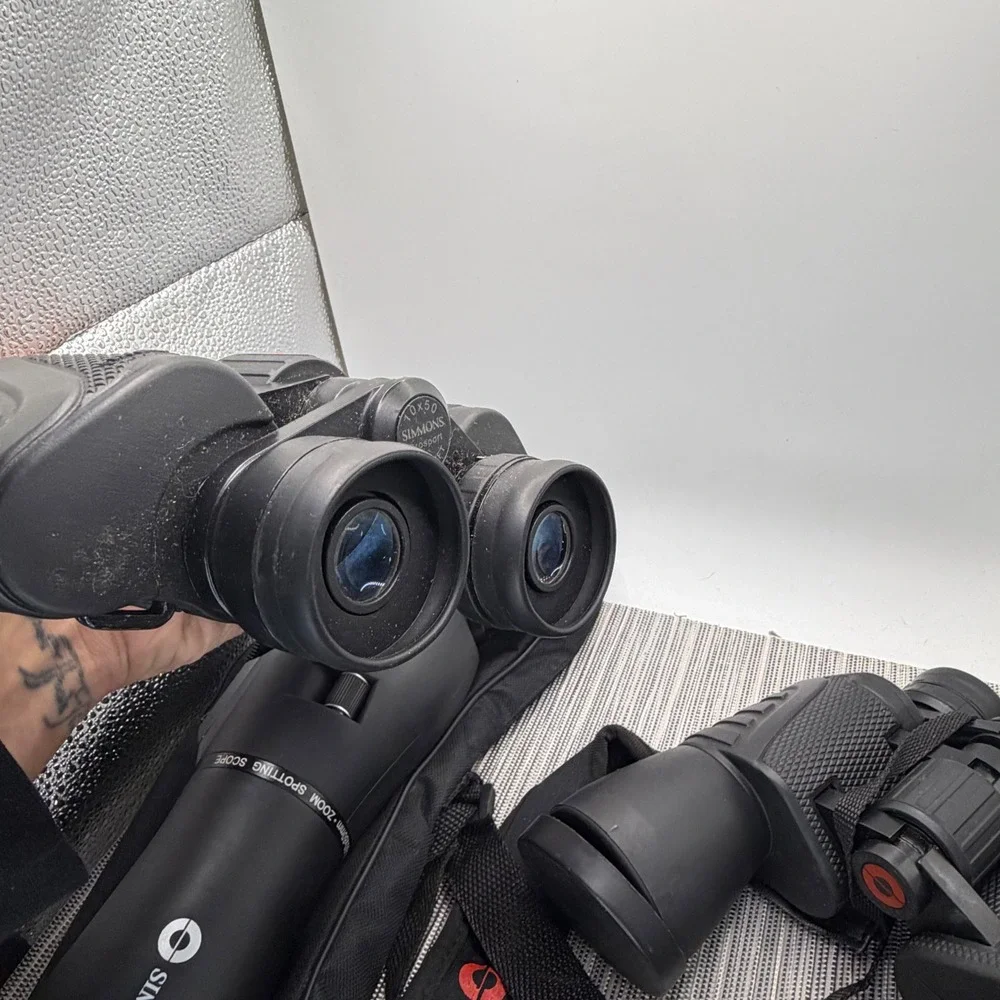 Simmons Blazer Spotting Scope 20-60x60mm & 2x ProSport 10x50 Binoculars Lot